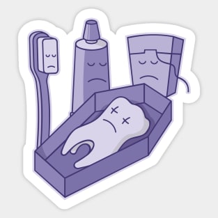 Tooth funeral Sticker